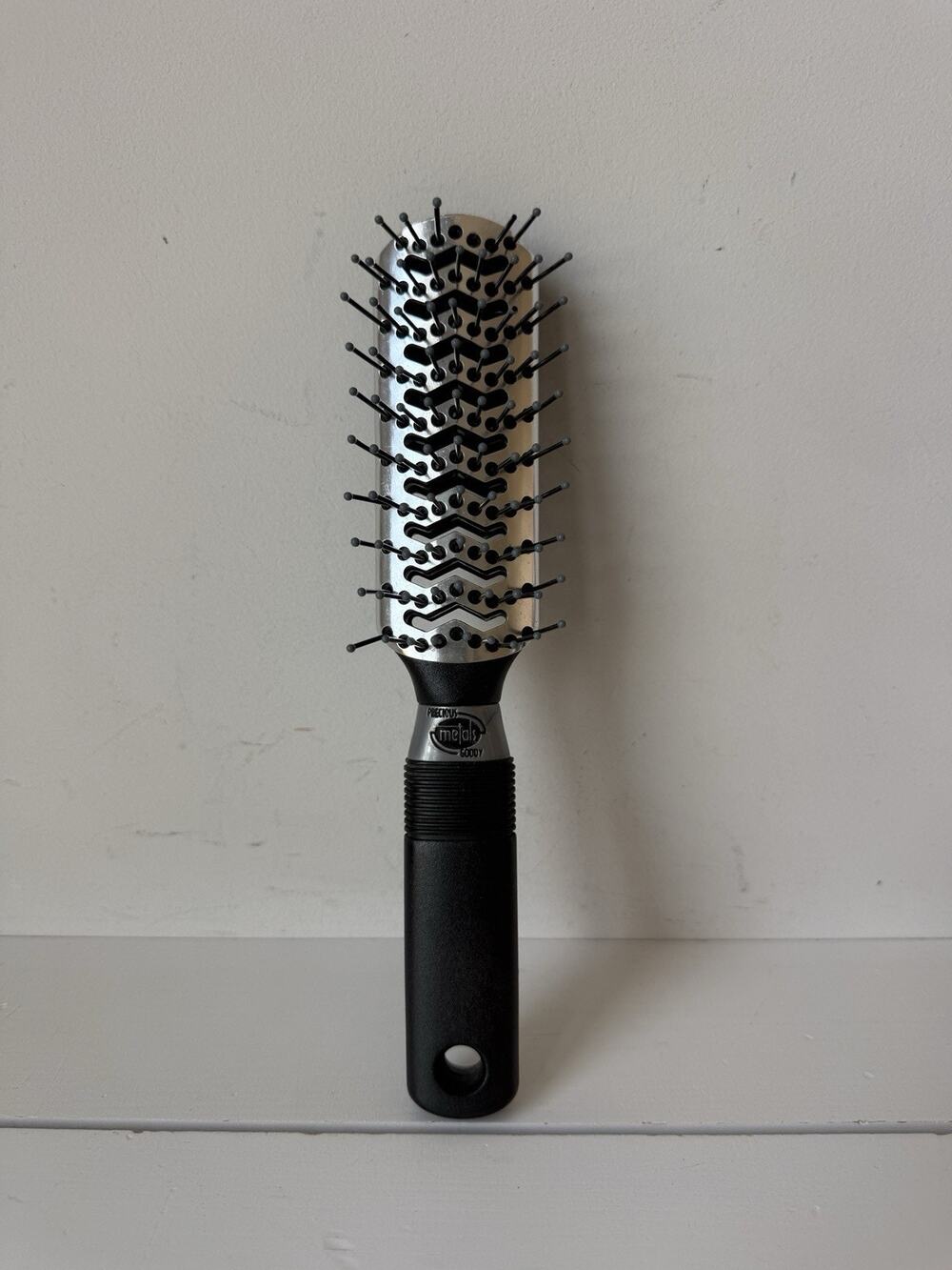 vintage Goody Precious Metals Vented Hair Brush USA Black